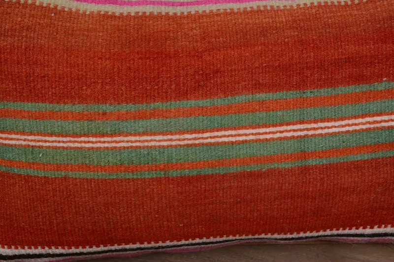 Cushion Case, Farmhouse Cushion Case, 12x20 Red Pillow Case, Interior Designer Pillow, Ethnical Kilim Rug Pillow, Vintage Kilim Pillow - 3