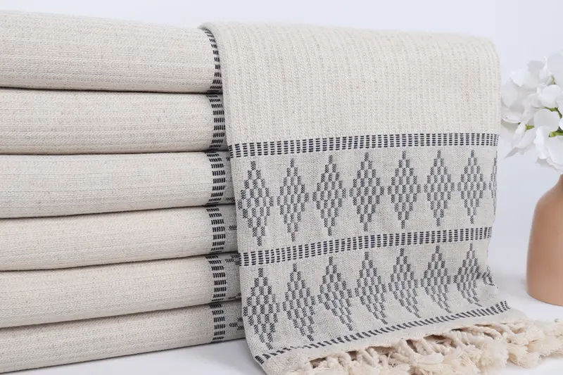 Personalized Gift, Valentines Day Gift For Her, 70x36 Linen Kilim Design Towel, Monogram Beach Towel, Bridal Shower Favor, Absorbent Turkish towel - 2