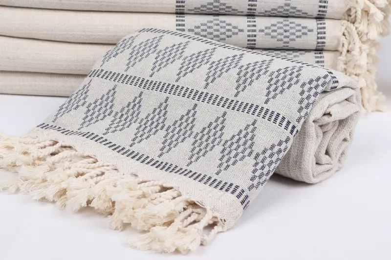 Personalized Gift, Valentines Day Gift For Her, 70x36 Linen Kilim Design Towel, Monogram Beach Towel, Bridal Shower Favor, Absorbent Turkish towel - 4