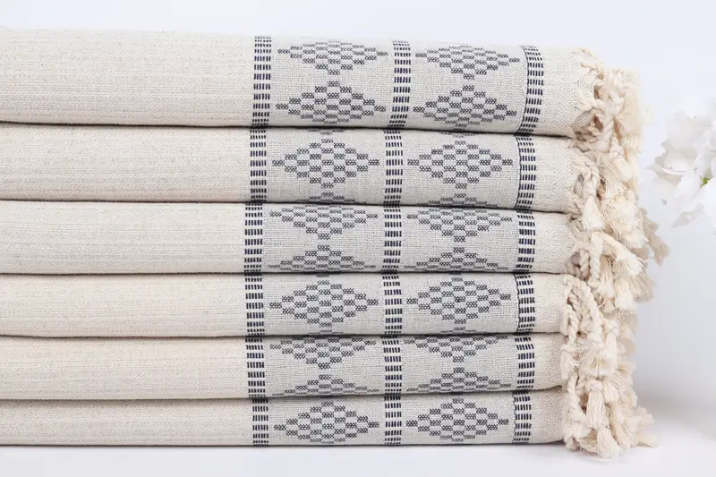 Personalized Gift, Valentines Day Gift For Her, 70x36 Linen Kilim Design Towel, Monogram Beach Towel, Bridal Shower Favor, Absorbent Turkish towel - 3