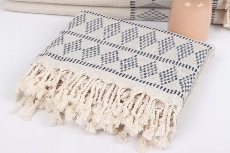 Personalized Gift, Valentines Day Gift For Her, 70x36 Linen Kilim Design Towel, Monogram Beach Towel, Bridal Shower Favor, Absorbent Turkish towel - 5