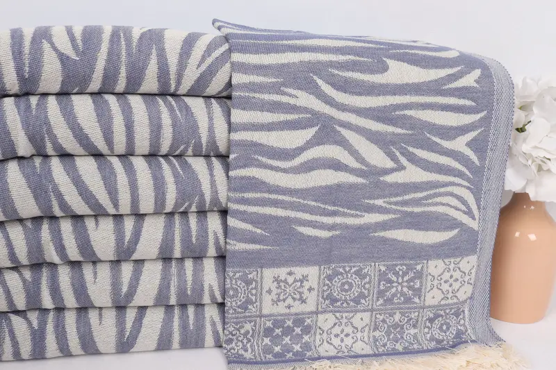 Personalized Gift, Summer Towel, Personalized Hand Towel, Grandma Gift, Beach Theme Wedding Gift, Turkish Tea Towel, 28x20 Cotton Striped Towel - 2