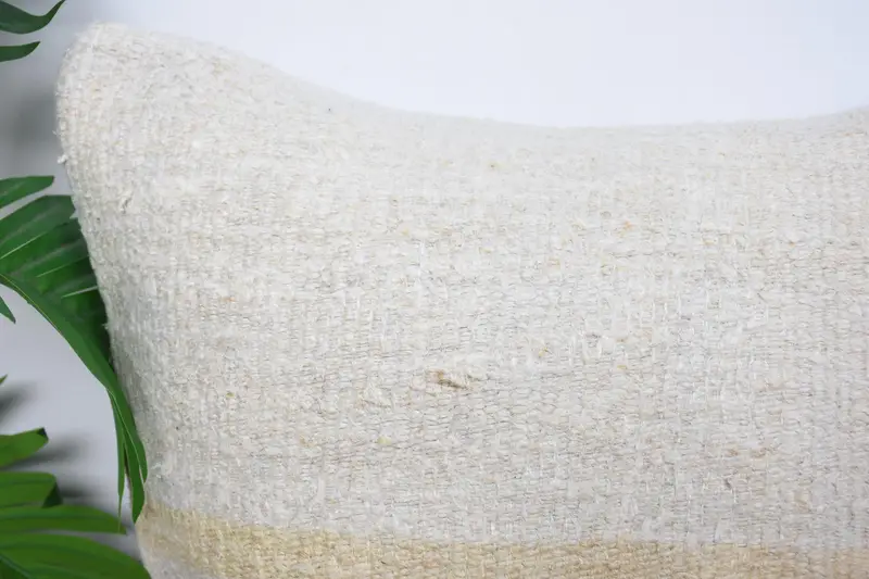 Sofa Bolster Cushion Cover, Pillow Case, Pillow for Sofa, Retro Cushion, Boho Pillow Sham Cover, 18x18 White Pillow Sham, Handmade Kilim Cushion - 2