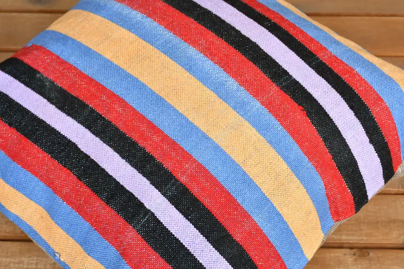 16x16 Red Pillow Cover, Aztec Cushion Case, Cushion, Seat Pillow Case, Kilim Pillow, Aztec Pillow Cover, Boho Pillow Sham Cover, Kilim Cushion Sham - 3