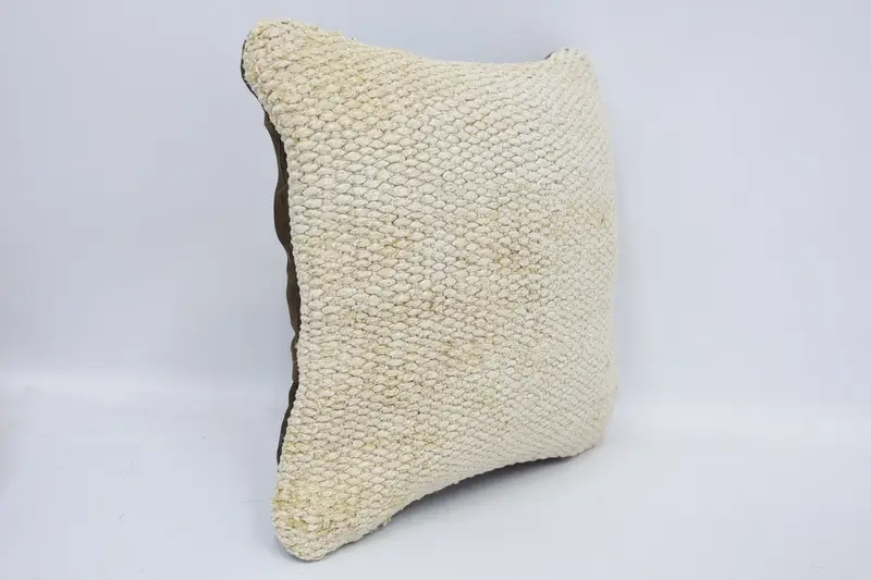 Aesthetic Cushion Cover, Vintage Kilim Throw Pillow, Pillow for Sofa, Cushion Case, 12x12 White Pillow Case, Accent Throw Pillow, Antique Pillows - 3