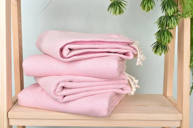 Embroidered Beach Towel, Turkish Towel USA, Christmas Gift, Turkish Towel Beach, Handwoven Turkish Towel, Thin towel, 74x40 Cotton Diamond Towel - 7