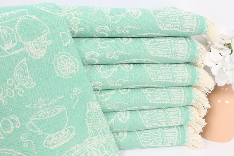 Turkish Towel Hand Towel, Custom Tea Towel, 28x20 Cotton Italian Symbols Design Towel, Travel Towel, Bridesmaid Gifts, Monogrammed Hand Towel - 2