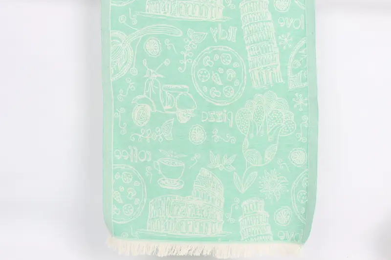 Turkish Towel Hand Towel, Custom Tea Towel, 28x20 Cotton Italian Symbols Design Towel, Travel Towel, Bridesmaid Gifts, Monogrammed Hand Towel - 1