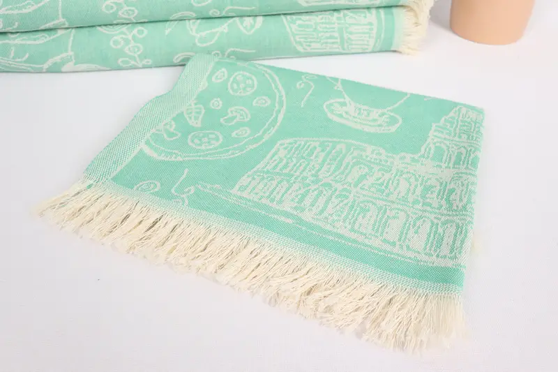 Turkish Towel Hand Towel, Custom Tea Towel, 28x20 Cotton Italian Symbols Design Towel, Travel Towel, Bridesmaid Gifts, Monogrammed Hand Towel - 6