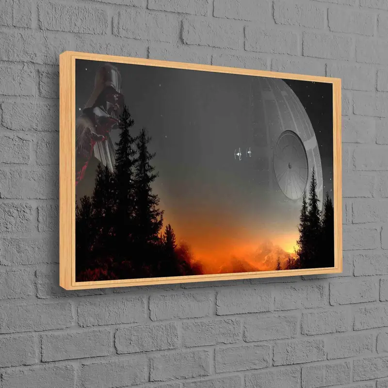 Galaktik Kanvas: Ölüm Yıldızı, Yıldızlı Gökyüzü, Orman, Gün Batımı