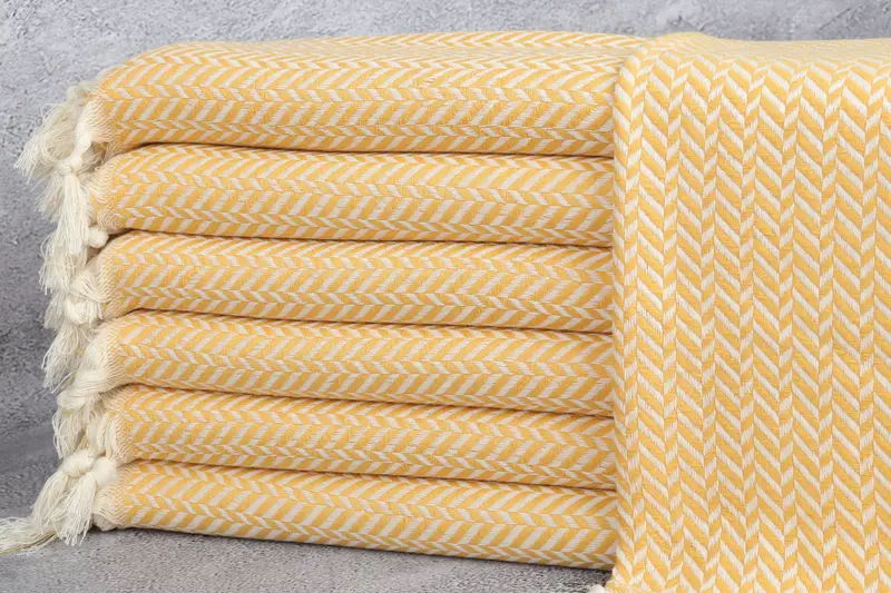 Turkish Towel Hand Towel, Gift For Her, Personalized Kitchen Towel, Wedding Gift, Custom Turkish Towel, 36x18 Cotton Chevron Towel, Handmade Gift - 1