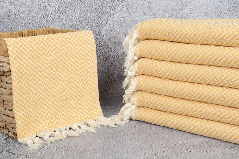 Turkish Towel Hand Towel, Gift For Her, Personalized Kitchen Towel, Wedding Gift, Custom Turkish Towel, 36x18 Cotton Chevron Towel, Handmade Gift - 3
