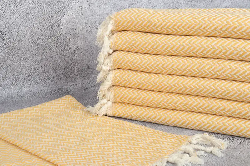 Turkish Towel Hand Towel, Gift For Her, Personalized Kitchen Towel, Wedding Gift, Custom Turkish Towel, 36x18 Cotton Chevron Towel, Handmade Gift - 2