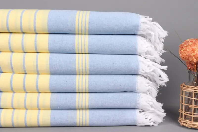Cotton towel, Quick-Dry Beach Towel, 68x36 Cotton Striped Towel, Sand-resistant Turkish towel for the beach, Bridal Party Gifts, Wedding Gifts Towel - 2