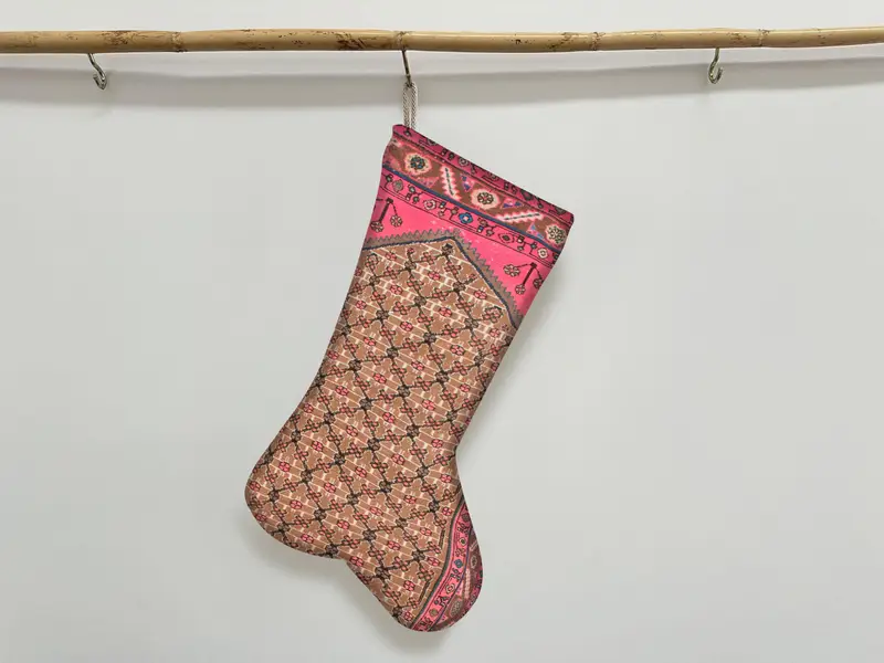 ボヘミアン オリエンタル プリント ストッキング: 居心地が良く、シックで、個性的なクリスマスの装飾