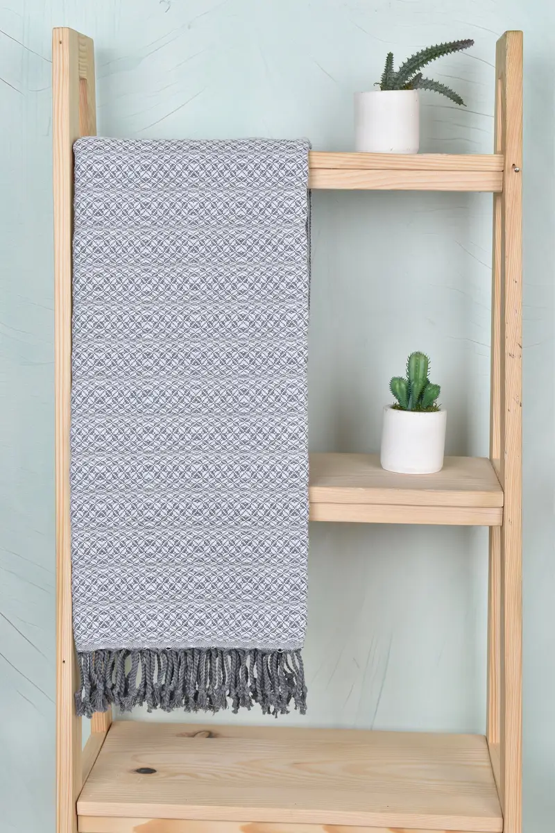 70x40 Cotton Geometric Towel, Turkish Towel Beach Towel, Absorbent Turkish towel, Bridesmaid Gift, Quick-dry peshtemal, Wedding Gift For Bride - 8