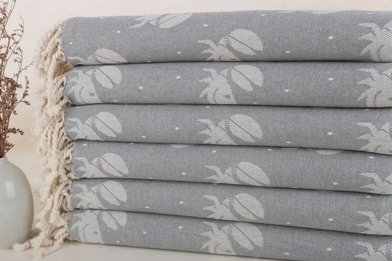 Organic Cotton Towel, Gift For Her, Housewarming Gift, 68x40 Cotton Crab Design Towel, Personalized Beach Towel, Valentines Day Gift For Him - 3
