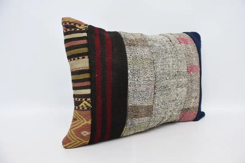 Handmade Kilim Cushion, Ethnic Pillow, Boho Pillow Sham Cover, Kilim Pillow, Cushion Cover, 20x28 Gray Cushion Case, Floor Pillow Case - 3