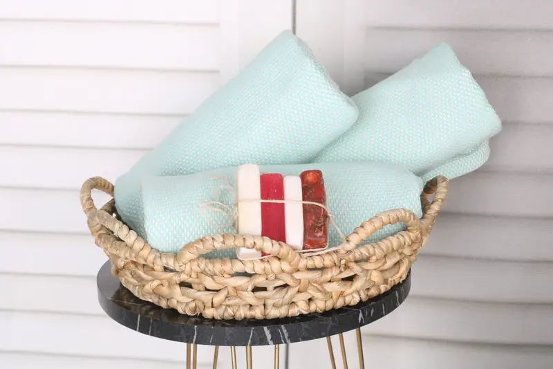 Handwoven Turkish bath towel, Soft towel, Quick-dry towel, 70x40 Cotton Polka Dot Towel, Personalized Turkish Towel, Embroidery Towel, Baby Boy Gift - 4