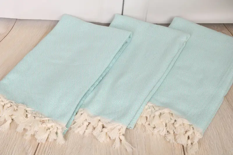 Handwoven Turkish bath towel, Soft towel, Quick-dry towel, 70x40 Cotton Polka Dot Towel, Personalized Turkish Towel, Embroidery Towel, Baby Boy Gift - 6