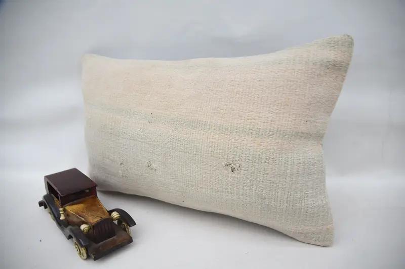 Pastel Cushion, Pillow for Sofa, 12x20 Pink Cushion Cover, Cushion, Interior Designer Pillow, Vintage Kilim Pillow, Turkish Bench Pillow Cover - 3