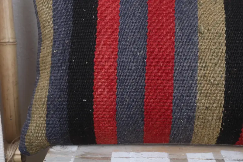 Kilim Pillow, 12x36 Red Pillow Sham, Rustic Pillow Cover, Sofa Bolster Cushion, Turkish Kilim Pillow, Pillow Sham, Kilim Pillow Cover - 3
