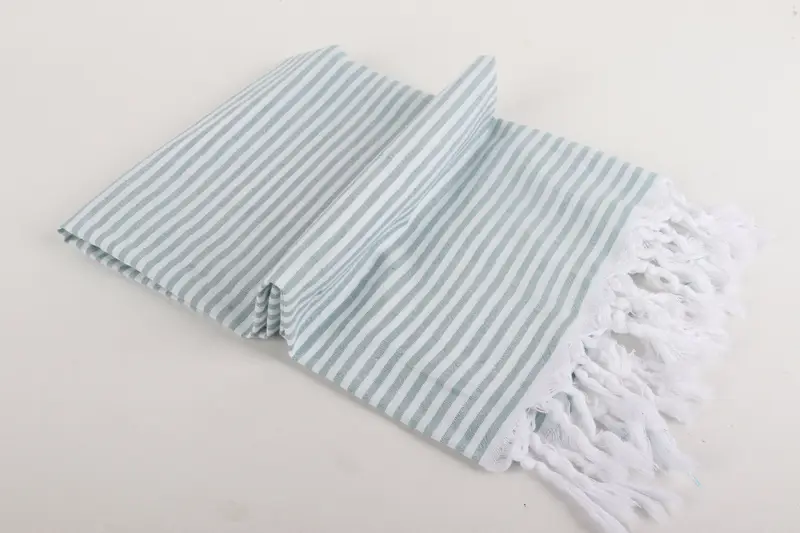 Soft towel, 68x36 Cotton Striped Towel, Turkish Towel USA, Fringed Turkish peshtemal beach towel USA, Sand-resistant towel, Home Decor Towel - 6