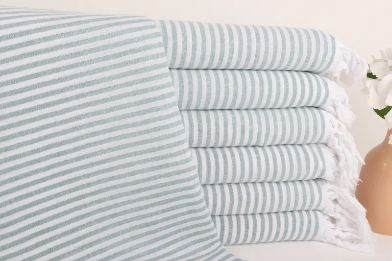 Soft towel, 68x36 Cotton Striped Towel, Turkish Towel USA, Fringed Turkish peshtemal beach towel USA, Sand-resistant towel, Home Decor Towel - 1