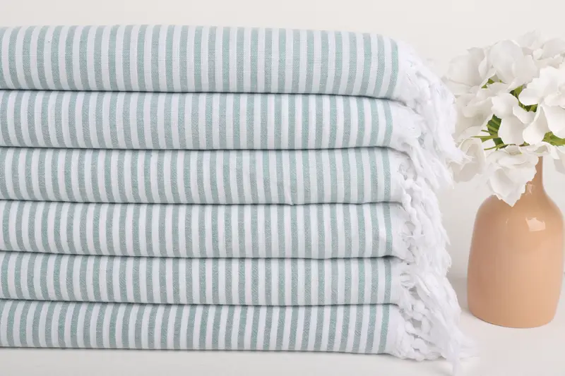Soft towel, 68x36 Cotton Striped Towel, Turkish Towel USA, Fringed Turkish peshtemal beach towel USA, Sand-resistant towel, Home Decor Towel - 3