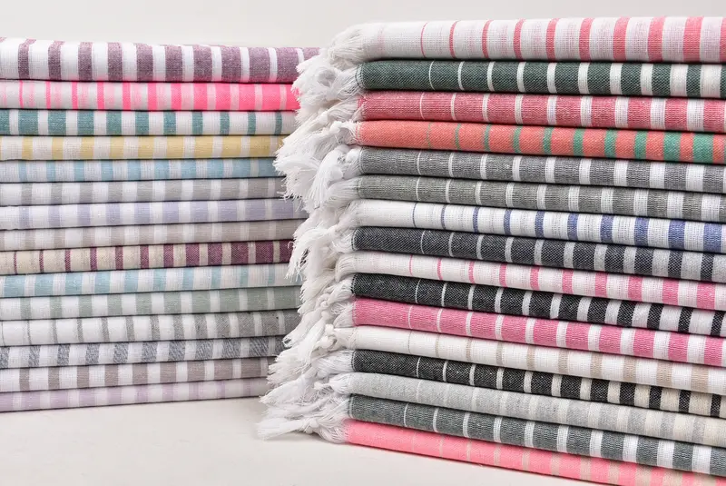 70x40 Cotton Striped Towel, Employee Gifts, Personalized Wedding Gift, Gifts For Him, Towel With Name, Family Gift Basket, Lightweight Turkish towel - 2