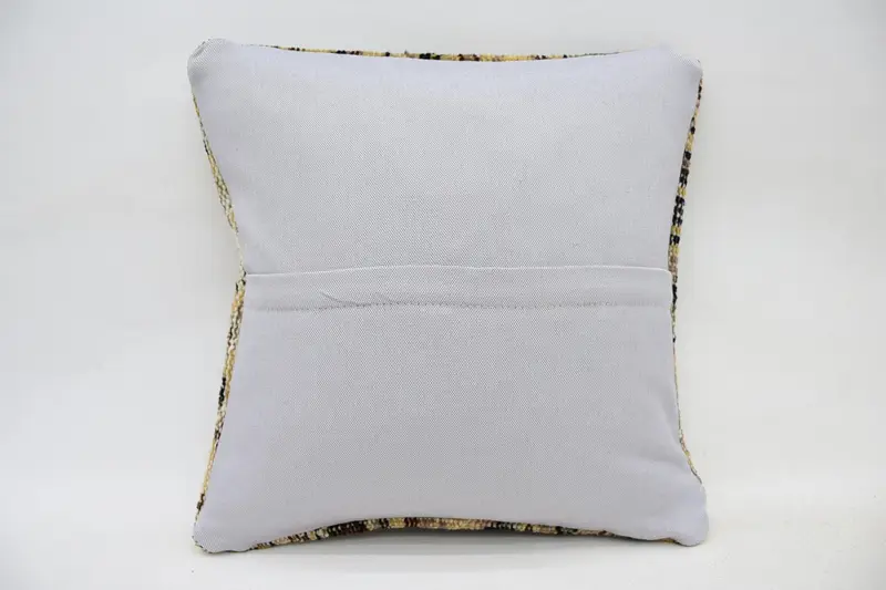Pillow for Sofa, Colorful Cushion Cover, Cushion Case, Kilim Pillow Cover, 14x14 Beige Pillow Cover, Ethnical Kilim Rug Pillow, Tapestry Pillow Sham - 6