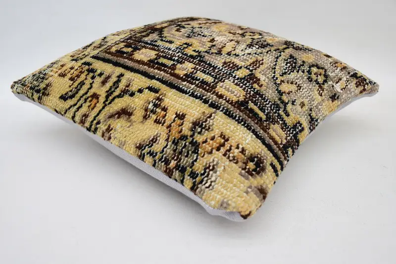 Pillow for Sofa, Colorful Cushion Cover, Cushion Case, Kilim Pillow Cover, 14x14 Beige Pillow Cover, Ethnical Kilim Rug Pillow, Tapestry Pillow Sham - 5