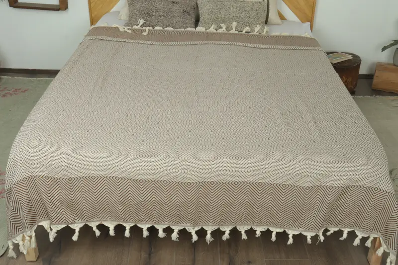 Turkish Beach Blanket, Throw Blanket, Monogram Blanket, Custom Wedding Gifts, Valentines Day Gift For Him, 92x80 Cotton Diamond Towel - 8