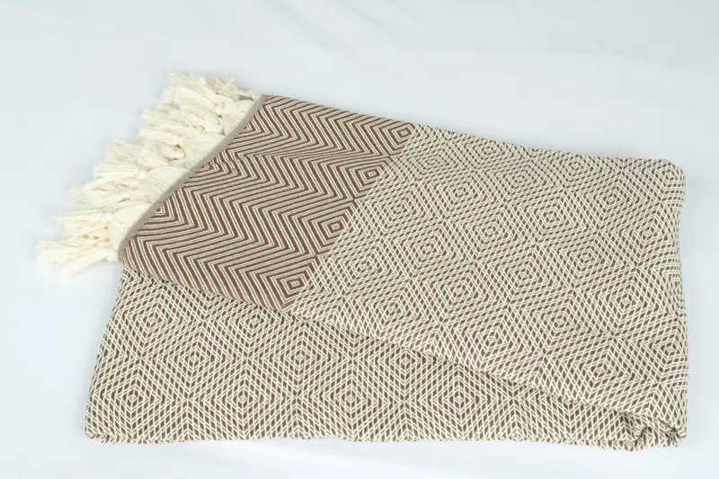 Turkish Beach Blanket, Throw Blanket, Monogram Blanket, Custom Wedding Gifts, Valentines Day Gift For Him, 92x80 Cotton Diamond Towel - 6