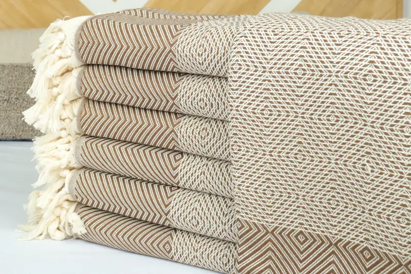 Turkish Beach Blanket, Throw Blanket, Monogram Blanket, Custom Wedding Gifts, Valentines Day Gift For Him, 92x80 Cotton Diamond Towel - 2