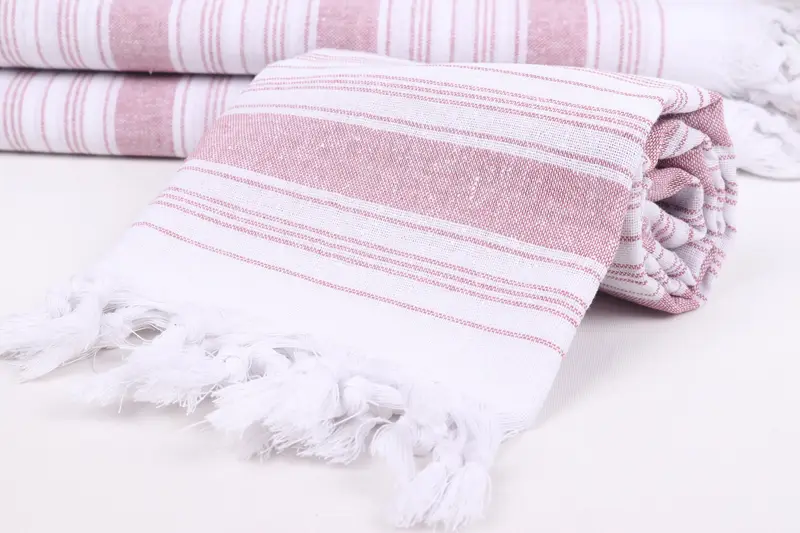 Bridal Shower Favors, Bachelorette Party Favors, Thin towel, Eco-friendly Turkish peshtemal towel, Bridal Gifts, 68x32 Cotton Striped Towel - 4