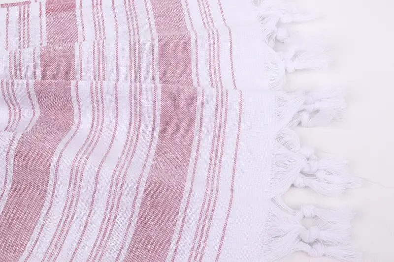 Bridal Shower Favors, Bachelorette Party Favors, Thin towel, Eco-friendly Turkish peshtemal towel, Bridal Gifts, 68x32 Cotton Striped Towel - 8