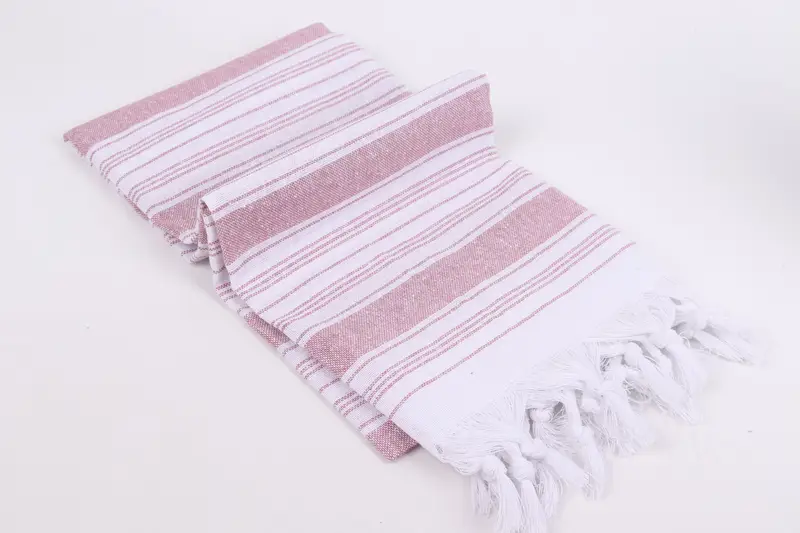 Bridal Shower Favors, Bachelorette Party Favors, Thin towel, Eco-friendly Turkish peshtemal towel, Bridal Gifts, 68x32 Cotton Striped Towel - 6