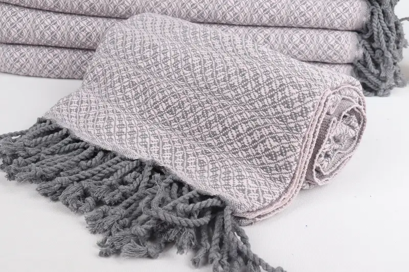 Quick-Dry Beach Towel, 70x40 Cotton Geometric Towel, Handmade Turkish Towel, Bath towel, Organic Towel, Custom Wedding Gifts, Bachelor Gift - 4