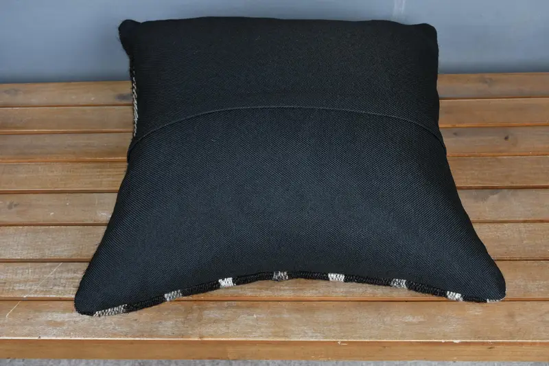 Farmhouse Cushion Cover, Kilim Pillow, Ottoman Cushion, Kilim Pillow Cover, Cushion Case, 20x20 Brown Pillow, Interior Designer Pillow - 5
