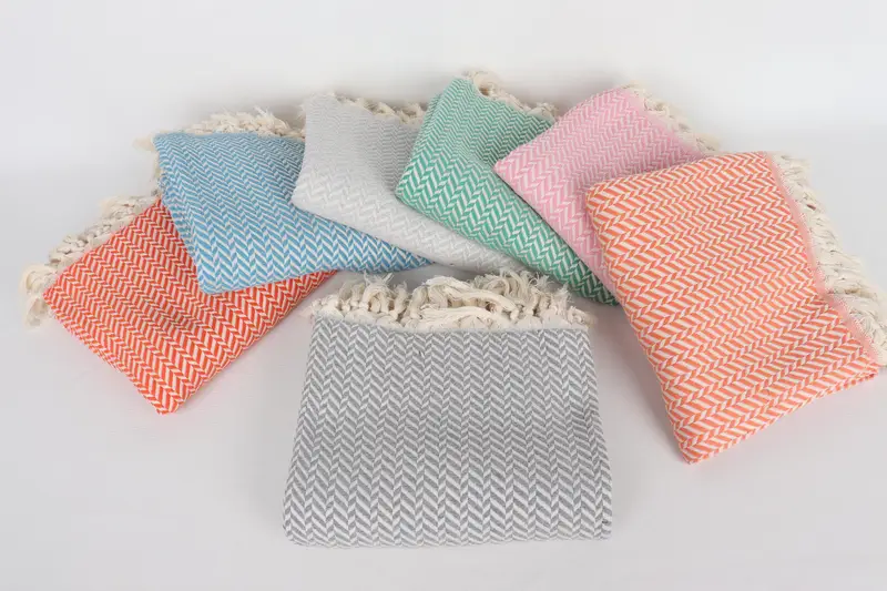 Wedding For Favor, Wedding Anniversary Gift, Kids Beach Towel, Organic towel, Beach Towel Gift, Wedding Gifts Towel, 70x40 Cotton Chevron Towel - 4