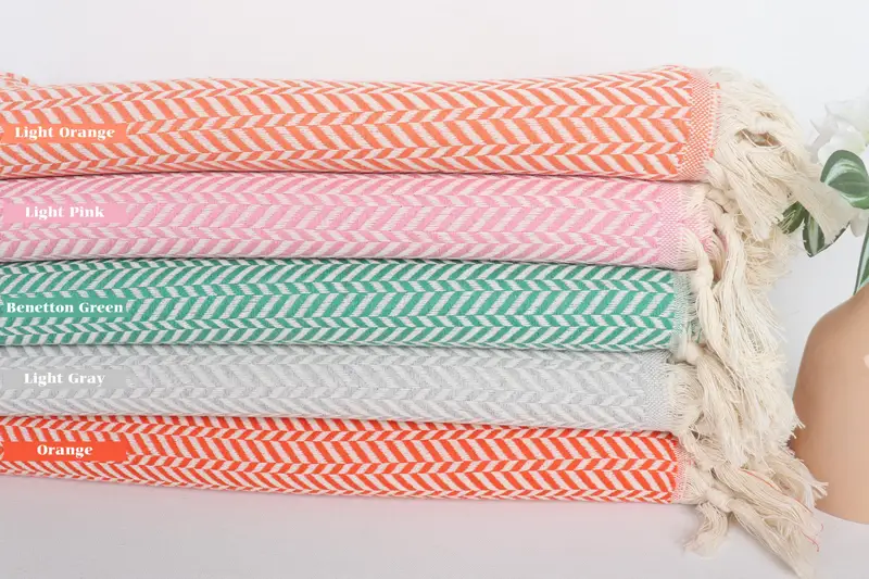 Wedding For Favor, Wedding Anniversary Gift, Kids Beach Towel, Organic towel, Beach Towel Gift, Wedding Gifts Towel, 70x40 Cotton Chevron Towel - 3