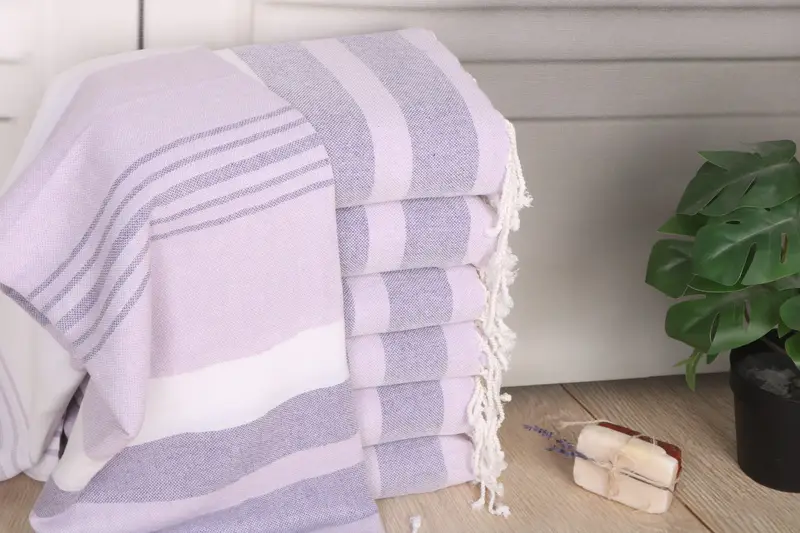 Bath towel, Gift Boxes Towel, Guest Towel, Girls Weekend Getaways Gifts, Turkish hand towel, Personalized Turkish Towel, 70x40 Cotton Striped Towel - 1