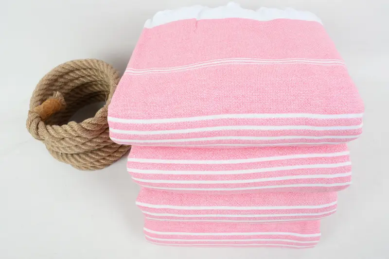 Turkish beach towel with fringe, 70x36 Cotton Striped Terry Towel, Monogram Turkish Towel, Custom Towel, Bridal Gifts, Sand-resistant towel - 4