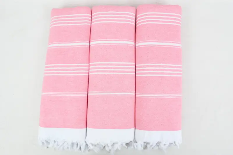 Turkish beach towel with fringe, 70x36 Cotton Striped Terry Towel, Monogram Turkish Towel, Custom Towel, Bridal Gifts, Sand-resistant towel - 3