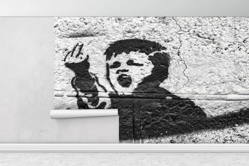 Banky Bad Boy Canvas、Bright Wall Paper、Painting Wall Decor、Paper Wall Art、Modern Wall Paper、Middele Finger Wall Mural、 - 4