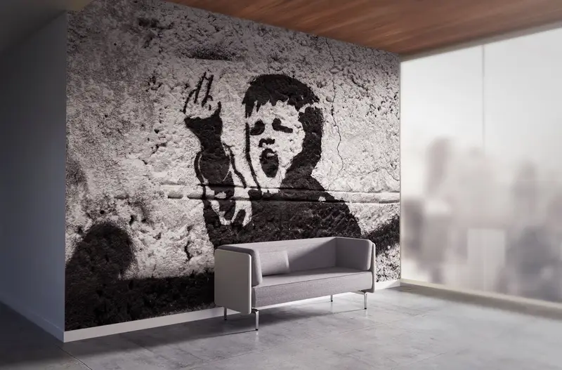 Banky Bad Boy Canvas、Bright Wall Paper、Painting Wall Decor、Paper Wall Art、Modern Wall Paper、Middele Finger Wall Mural、 - 7