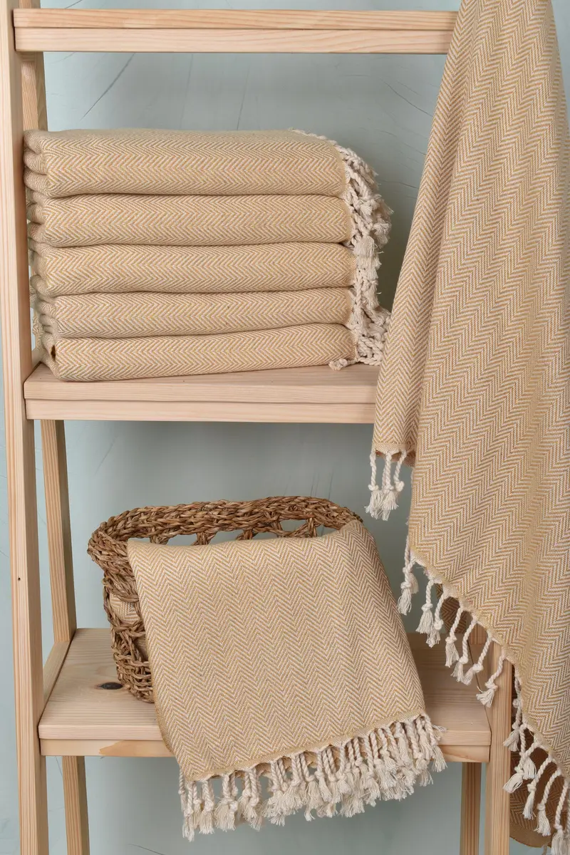 Gift For Mom, Custom Wedding Gifts, 70x40 Cotton Herringbone Towel, Personalized Gift, Turkish Towel USA, Authentic Turkish hammam peshtemal - 3