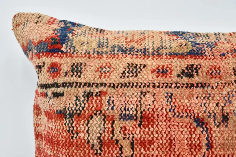 Cushion Cover, Handmade Cushion Case, Handwoven Cushion Case, 20x28 Red Cushion Case, Handmade Kilim Cushion, Kilim Cushion Sham, Pillow for Sofa - 2