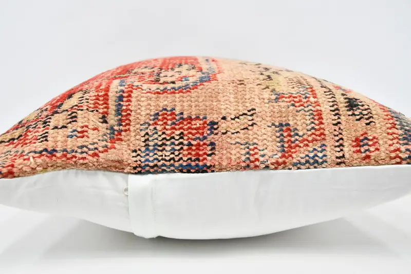 Cushion Cover, Handmade Cushion Case, Handwoven Cushion Case, 20x28 Red Cushion Case, Handmade Kilim Cushion, Kilim Cushion Sham, Pillow for Sofa - 5
